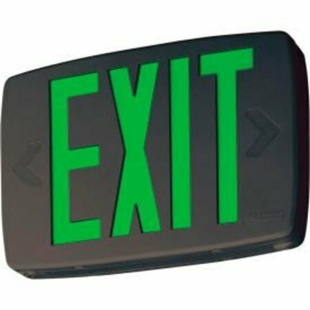 ACUITY BRANDS LIGHTING LITHONIA Lithonia Lighting - LED Black Thermoplastic Exit Sign LQM S 3 G 120/277 EL N M6